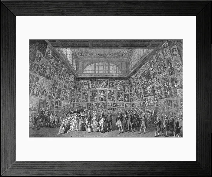 Framed Print : George III. and the Royal Family at the private view of the Royal Academy Exhibition, 1788, 1886. Creator: Unknown Framed Print : George III. and the Royal Family at the private view of the Royal Academy Exhibition, 1788, 1886. Creator: Unknown