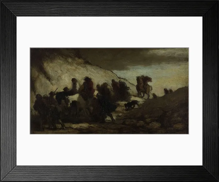 Framed Print : Les émigrants, 1857. Creator: Honore Daumier Framed Print : Les émigrants, 1857. Creator: Honore Daumier