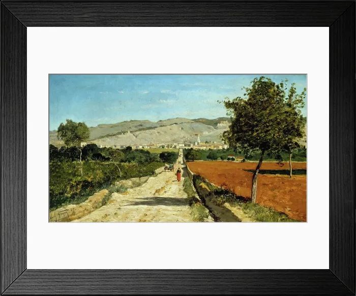 Framed Print : Paysage de Provence. Vue de Saint-Saturnin-les-Apt. 1867. Creator: Paul Guigou Framed Print : Paysage de Provence. Vue de Saint-Saturnin-les-Apt. 1867. Creator: Paul Guigou