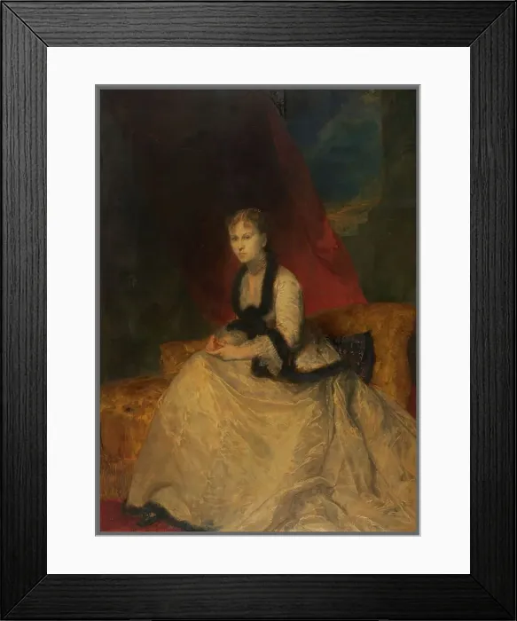 Framed Print : Portrait de la marquise Landolfo-Carcano, 1868. Creator: Gustave Ricard Framed Print : Portrait de la marquise Landolfo-Carcano, 1868. Creator: Gustave Ricard