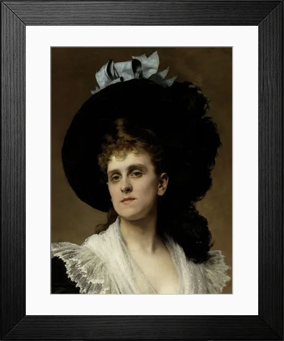 Framed Print : Portrait de la comtesse Edmond Récopé, née Malher, 1888. Creator: Edouard Bernard Debat-Ponsan Framed Print : Portrait de la comtesse Edmond Récopé, née Malher, 1888. Creator: Edouard Bernard Debat-Ponsan