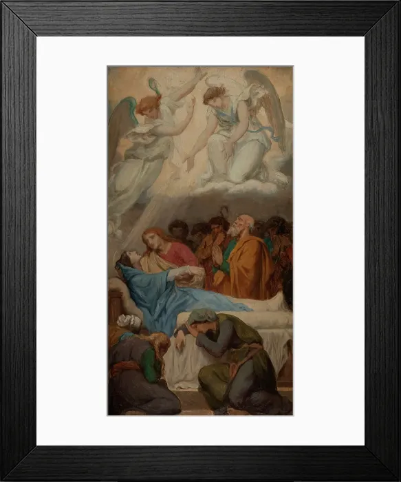 Framed Print : Esquisse pour l'église Saint-Sulpice : La Mort de la Vierge, 1869. Creator: Emile Jean Baptiste Philippe Bin Framed Print : Esquisse pour l'église Saint-Sulpice : La Mort de la Vierge, 1869. Creator: Emile Jean Baptiste Philippe Bin
