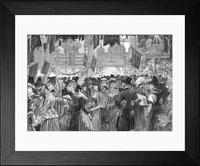 Framed Print : Fancy Fair at the Athenaeum, Camden Road, in aid of the North West London Hospital, 1886. Creator: Unknown Framed Print : Fancy Fair at the Athenaeum, Camden Road, in aid of the North West London Hospital, 1886. Creator: Unknown