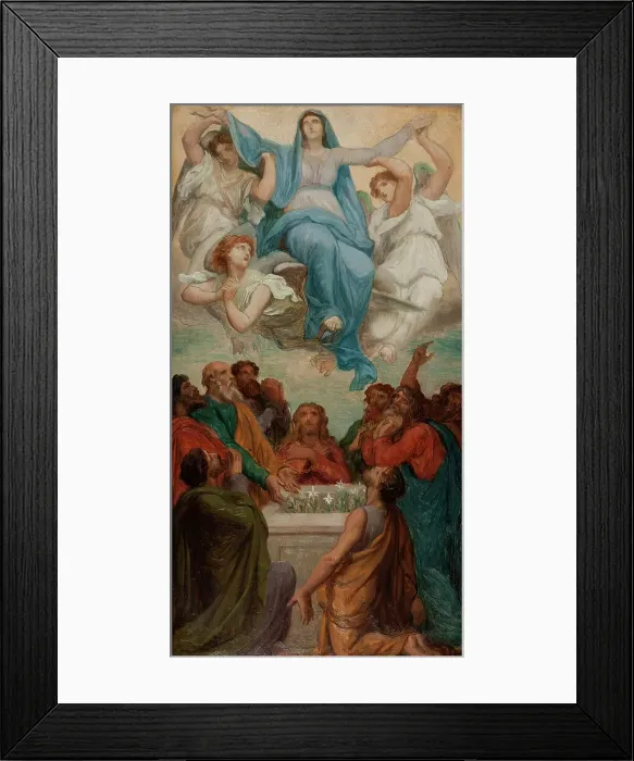 Framed Print : Esquisse pour l'église Saint-Sulpice : L'Assomption de la Vierge, 1869. Creator: Emile Jean Baptiste Philippe Bin Framed Print : Esquisse pour l'église Saint-Sulpice : L'Assomption de la Vierge, 1869. Creator: Emile Jean Baptiste Philippe Bin