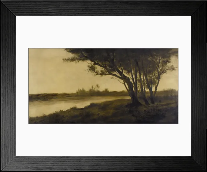 Framed Print : Paysage, 1888. Creator: Frédérick Juncker Framed Print : Paysage, 1888. Creator: Frédérick Juncker