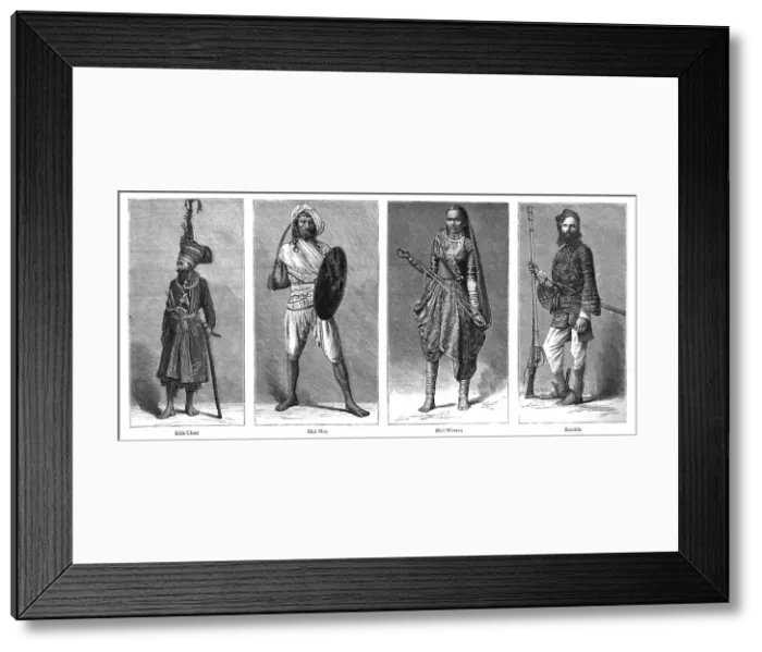 Framed Print : The Colonial Exhibition: India, some native types, 1886. Creator: Unknown Framed Print : The Colonial Exhibition: India, some native types, 1886. Creator: Unknown