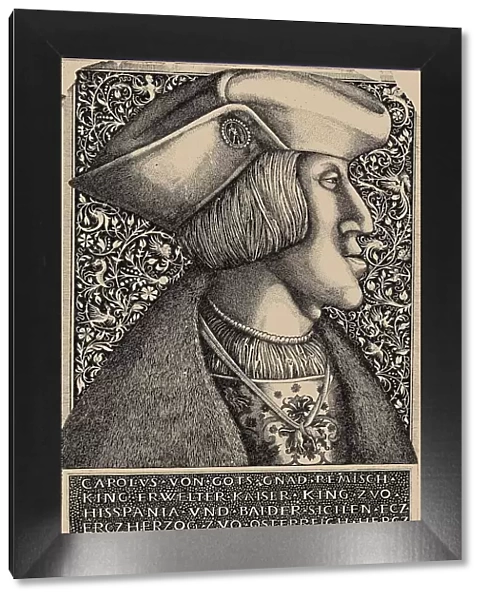 Portrait of the Emperor Charles V (1500-1558), 1520. Creator: Hopfer, Daniel, the Elder (1470-1536)
