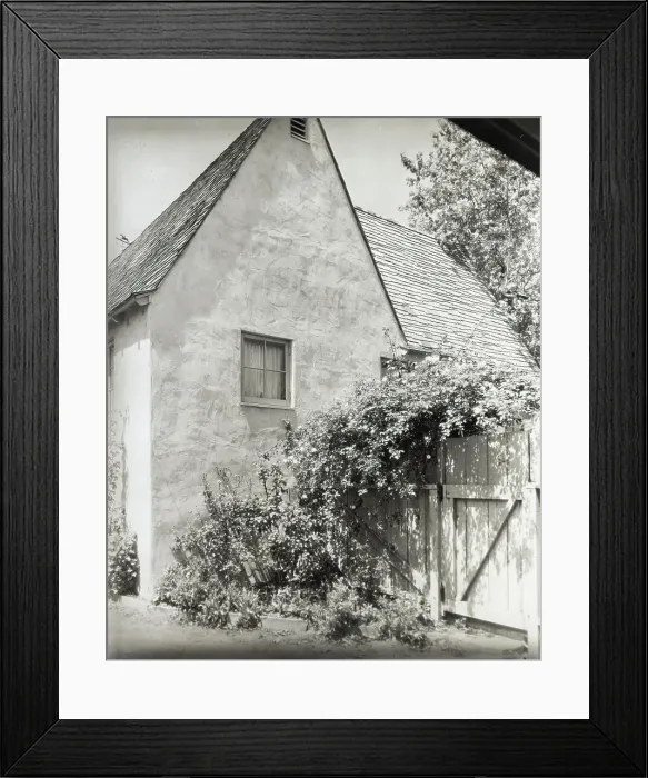 Framed Print : House at the French Village, Highland Avenue, Hollywood, California, 1923. Creator: Frances Benjamin Johnston. House at the French Village, Highland Avenue, Hollywood, California, 1923. Creator: Frances Benjamin Johnston Framed Print : House at the French Village, Highland Avenue, Hollywood, California, 1923. Creator: Frances Benjamin Johnston. House at the French Village, Highland Avenue, Hollywood, California, 1923. Creator: Frances Benjamin Johnston