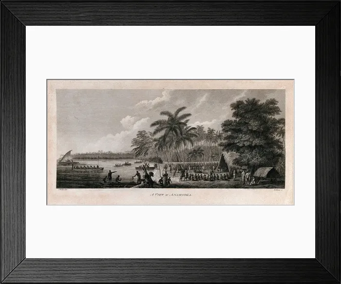 Framed Print : Namuka Island (Tonga), 1743. Creator: Webber, John (1751-1793) Framed Print : Namuka Island (Tonga), 1743. Creator: Webber, John (1751-1793)