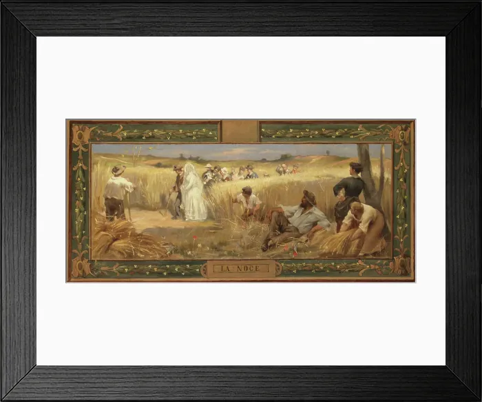 Framed Print : Sketch for the salle des mariages (wedding hall) of the 14th arrondissement : Wedding, 1889. Creator: Adrien-Henri Tanoux Framed Print : Sketch for the salle des mariages (wedding hall) of the 14th arrondissement : Wedding, 1889. Creator: Adrien-Henri Tanoux