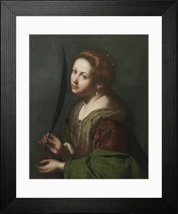 Framed Print : Saint Lucia, 1636-1638. Creator: Gentileschi, Artemisia (1598-1653) Framed Print : Saint Lucia, 1636-1638. Creator: Gentileschi, Artemisia (1598-1653)