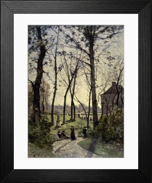 Framed Print : Esquisse pour la galerie des Tourelles de l'Hôtel de Ville de Paris : Le jardin du Luxembourg, 1890. Creator: Henri-Joseph Harpignies