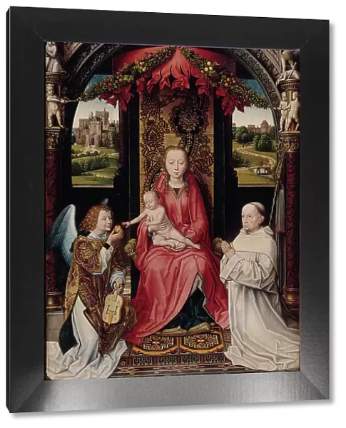 Virgin and Child with angel and donor, after Memling, between 1499 and 1509. Creator: Unknown