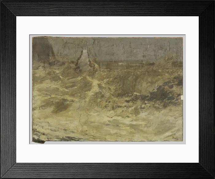 Framed Print : La vague, grande marée, 1890. Creator: Alfred Philippe Roll Framed Print : La vague, grande marée, 1890. Creator: Alfred Philippe Roll