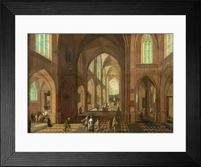 Framed Print : Intérieur d'église, between 1600 and 1661. Creator: Peeter Neeffs the Elder Framed Print : Intérieur d'église, between 1600 and 1661. Creator: Peeter Neeffs the Elder
