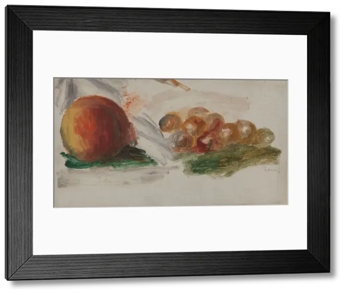 Framed Print : Pêche et raisins, c.1914. Creator: Pierre-Auguste Renoir Framed Print : Pêche et raisins, c.1914. Creator: Pierre-Auguste Renoir