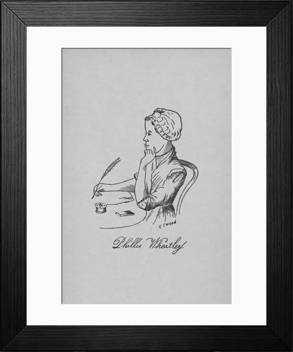 Framed Print : Phillis Wheatley, 1897. Creator: E. T. Wood
