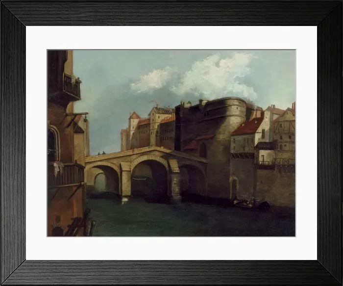 Framed Print : Petit-Châtelet and the Petit-Pont, around 1660, current 4th and 5th arrondissements, c1655-1665. Creator: Unknown Framed Print : Petit-Châtelet and the Petit-Pont, around 1660, current 4th and 5th arrondissements, c1655-1665. Creator: Unknown