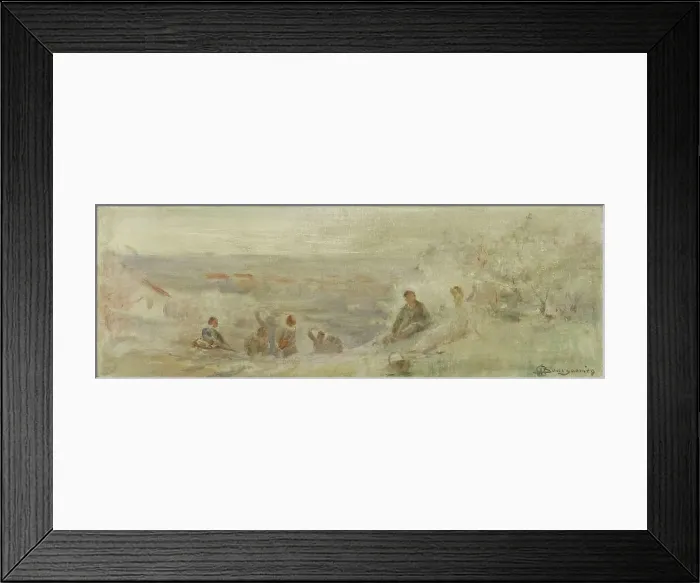 Framed Print : Esquisse pour la mairie de Montreuil-sous-Bois : Paysage - Repos sous les arbres, 1892. Creator: Claude Charles Bourgonnier Framed Print : Esquisse pour la mairie de Montreuil-sous-Bois : Paysage - Repos sous les arbres, 1892. Creator: Claude Charles Bourgonnier