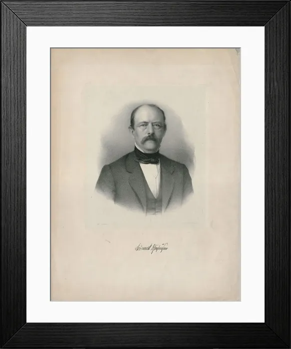 Framed Print : Portrait of Otto von Bismarck (1815-1898), 1860. Creator: Anonymous Framed Print : Portrait of Otto von Bismarck (1815-1898), 1860. Creator: Anonymous
