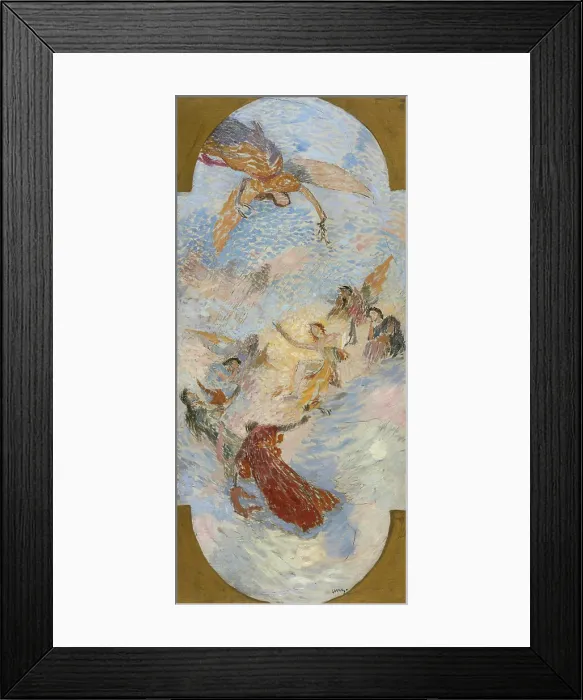 Framed Print : Esquisse pour le salon d'entrée sud de l'Hôtel de Ville : Apollon et les muses, 1892. Creators: Henri Jean Guillaume Martin, Louis Felix Bigaux