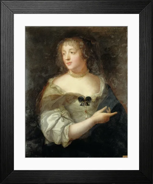 Framed Print : Portrait de Marie de Rabutin-Chantal, marquise de Sévigné (1626-1696), d'après le portrait... 1898. Creator: Basile Lemeunier Framed Print : Portrait de Marie de Rabutin-Chantal, marquise de Sévigné (1626-1696), d'après le portrait... 1898. Creator: Basile Lemeunier