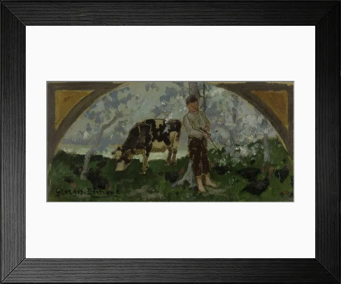 Framed Print : Esquisse pour la salle à manger de l'Hôtel de Ville : La viande de veau, La volaille, 1893. Creator: Georges Bertrand Framed Print : Esquisse pour la salle à manger de l'Hôtel de Ville : La viande de veau, La volaille, 1893. Creator: Georges Bertrand