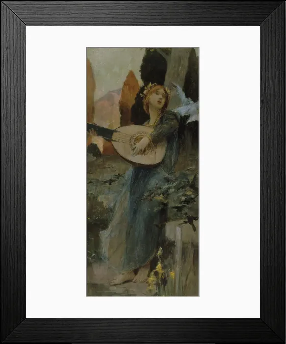 Framed Print : Esquisse pour le salon des Arts de l'Hôtel de Ville de Paris : La Musique, 1903. Creator: Francois Flameng Framed Print : Esquisse pour le salon des Arts de l'Hôtel de Ville de Paris : La Musique, 1903. Creator: Francois Flameng