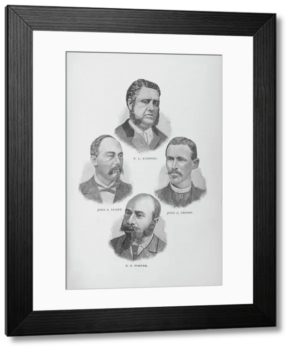 Framed Print : F. L. Cardoza, John S. Leary, John O. Crosby, E. S. Porter, 1887. Creator: Unknown Framed Print : F. L. Cardoza, John S. Leary, John O. Crosby, E. S. Porter, 1887. Creator: Unknown