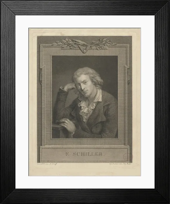 Framed Print : Portrait of Friedrich von Schiller (1759-1805), 1793. Creator: Müller, Johann Gotthard (1747-1830) Framed Print : Portrait of Friedrich von Schiller (1759-1805), 1793. Creator: Müller, Johann Gotthard (1747-1830)