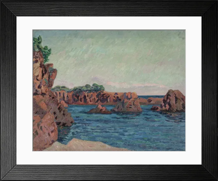 Framed Print : Rochers à Agay, 1895. Creator: Armand Guillaumin Framed Print : Rochers à Agay, 1895. Creator: Armand Guillaumin