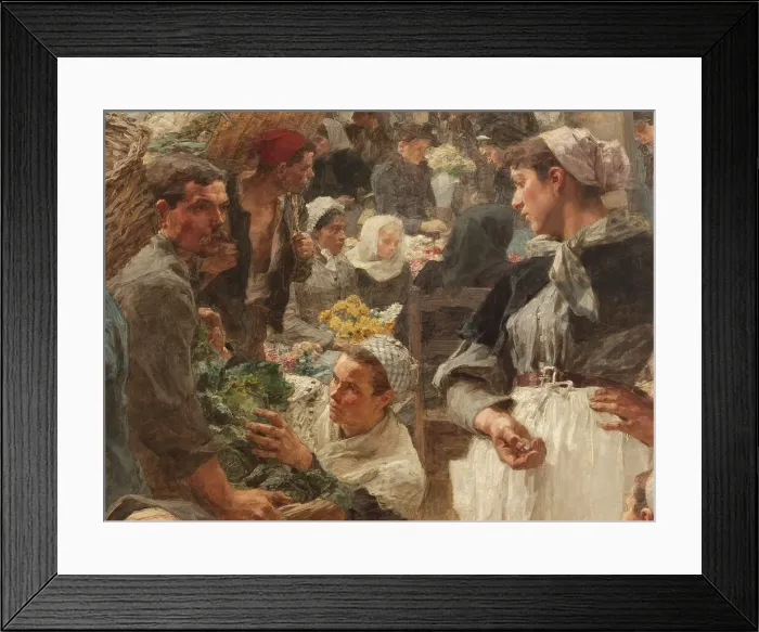Framed Print : Les Halles, 1895. Creator: Leon-Augustin Lhermitte Framed Print : Les Halles, 1895. Creator: Leon-Augustin Lhermitte
