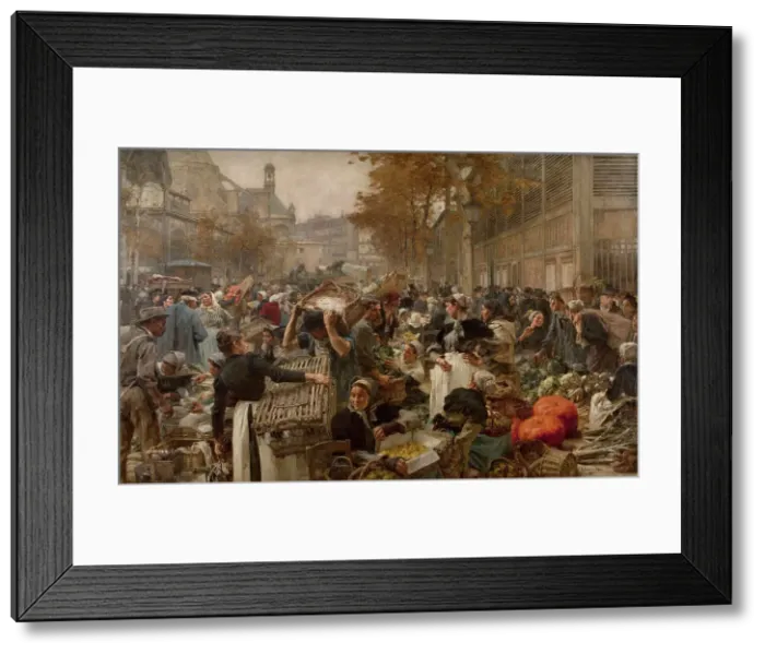 Framed Print : Les Halles, 1895. Creator: Leon-Augustin Lhermitte Framed Print : Les Halles, 1895. Creator: Leon-Augustin Lhermitte