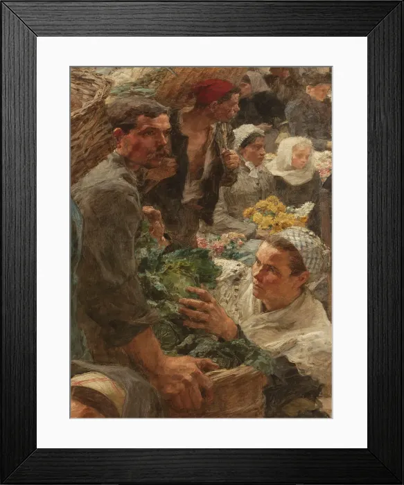 Framed Print : Les Halles, 1895. Creator: Leon-Augustin Lhermitte Framed Print : Les Halles, 1895. Creator: Leon-Augustin Lhermitte