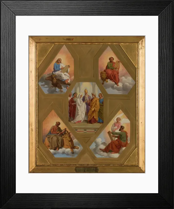 Framed Print : Sketch for the Saint-Jacques-du-Haut-Pas church: Marriage of the Virgin, 1851. Creator: Sébastien Louis Guillaume Norblin de la Gourdaine Framed Print : Sketch for the Saint-Jacques-du-Haut-Pas church: Marriage of the Virgin, 1851. Creator: Sébastien Louis Guillaume Norblin de la Gourdaine