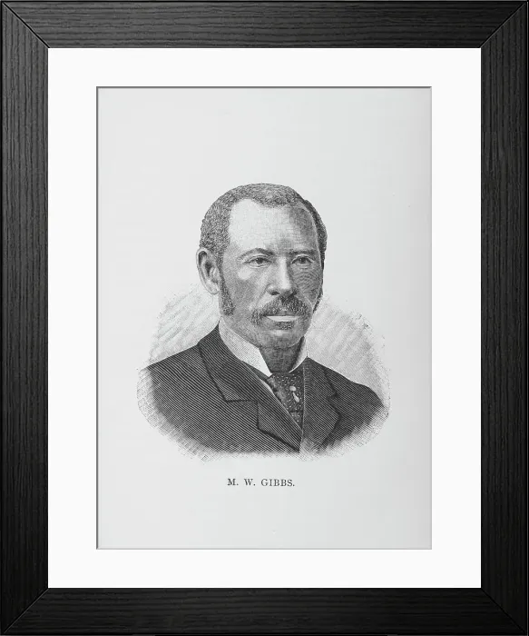 Framed Print : M. W. Gibbs, 1887. Creator: Unknown Framed Print : M. W. Gibbs, 1887. Creator: Unknown