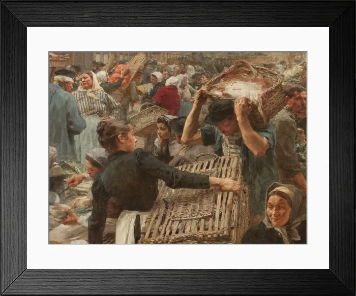 Framed Print : Les Halles, 1895. Creator: Leon-Augustin Lhermitte Framed Print : Les Halles, 1895. Creator: Leon-Augustin Lhermitte