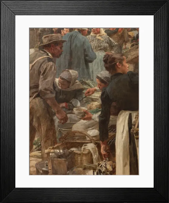 Framed Print : Les Halles, 1895. Creator: Leon-Augustin Lhermitte Framed Print : Les Halles, 1895. Creator: Leon-Augustin Lhermitte