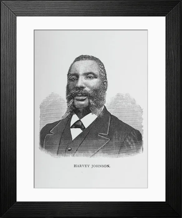 Framed Print : Harvey Johnson, 1887. Creator: Unknown Framed Print : Harvey Johnson, 1887. Creator: Unknown