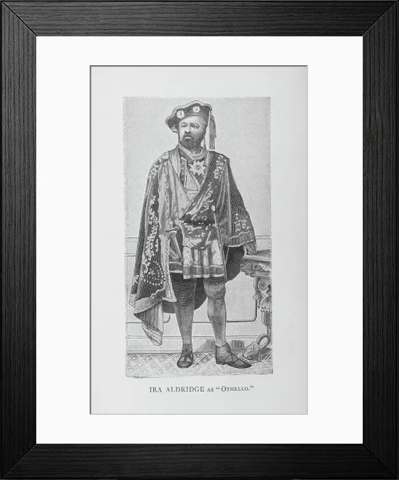 Framed Print : Ira Aldridge as Othello, 1887. Creator: Unknown. Ira Aldridge as Othello, 1887. Creator: Unknown Framed Print : Ira Aldridge as Othello, 1887. Creator: Unknown. Ira Aldridge as Othello, 1887. Creator: Unknown