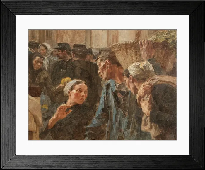 Framed Print : Les Halles, 1895. Creator: Leon-Augustin Lhermitte Framed Print : Les Halles, 1895. Creator: Leon-Augustin Lhermitte