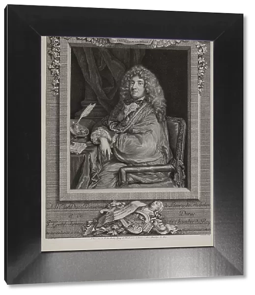Portrait of the author Moliére (1622-1673), 1774. Creator: Beauvarlet, Jacques Firmin (1731-1797)