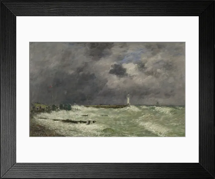 Framed Print : Coup de vent devant Frascati, Le Havre, 1896. Creator: Eugene Louis Boudin