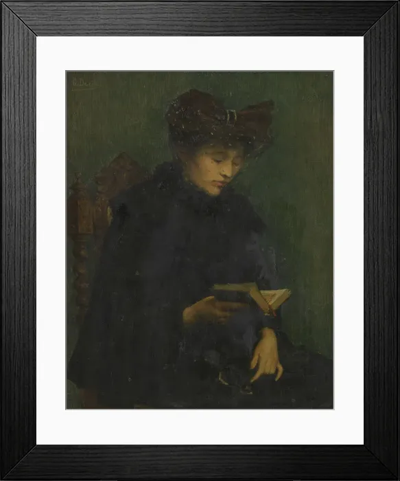 Framed Print : Liseuse, 1898. Creator: Georges Décôte Framed Print : Liseuse, 1898. Creator: Georges Décôte