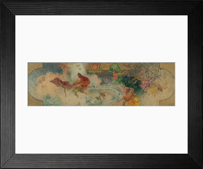 Framed Print : Esquisse pour la mairie d'Aubervilliers : Allégorie (plafond de la salle des fêtes), 1906. Creator: Henri Gaston Darien Framed Print : Esquisse pour la mairie d'Aubervilliers : Allégorie (plafond de la salle des fêtes), 1906. Creator: Henri Gaston Darien