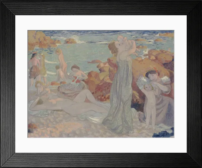 Framed Print : Baigneuses, plage du Pouldu, 1899. Creator: Maurice Denis Framed Print : Baigneuses, plage du Pouldu, 1899. Creator: Maurice Denis