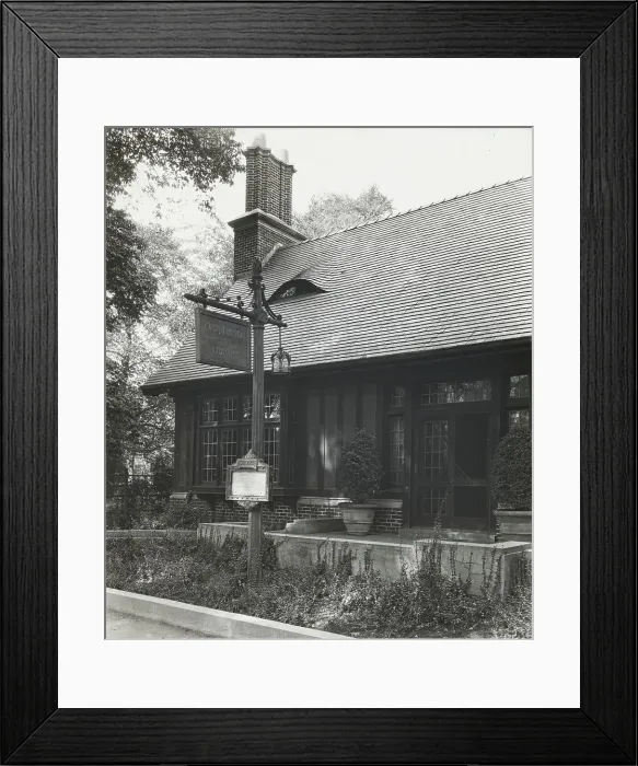 Framed Print : East Hampton Free Library, 159 Main Street, East Hampton, New York, c1915. Creator: Frances Benjamin Johnston Framed Print : East Hampton Free Library, 159 Main Street, East Hampton, New York, c1915. Creator: Frances Benjamin Johnston