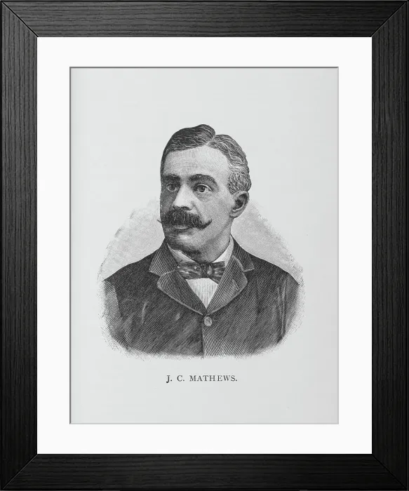 Framed Print : J. C. Mathews, 1887. Creator: Unknown Framed Print : J. C. Mathews, 1887. Creator: Unknown