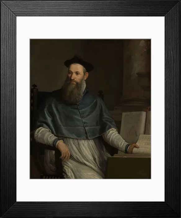 Framed Print : Portrait of Daniele Barbaro (1513-1570), c. 1560. Creator: Veronese, Paolo (1528-1588) Framed Print : Portrait of Daniele Barbaro (1513-1570), c. 1560. Creator: Veronese, Paolo (1528-1588)