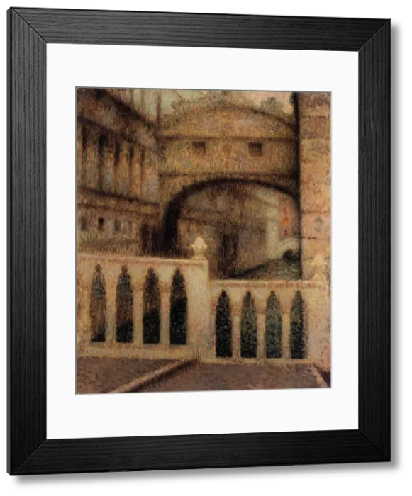 Framed Print : Le pont des Soupirs, 1906. Creator: Henri Eugene Le Sidaner Framed Print : Le pont des Soupirs, 1906. Creator: Henri Eugene Le Sidaner